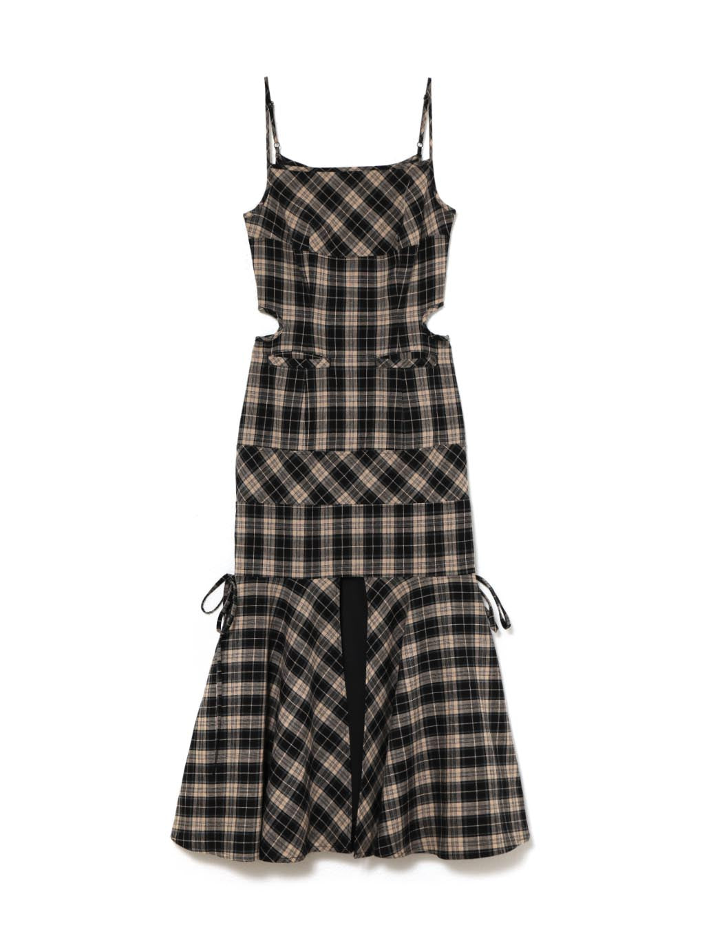 Lisa check long dress