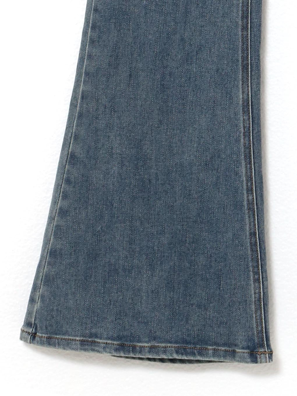 Lacey ribbon heart hip denim