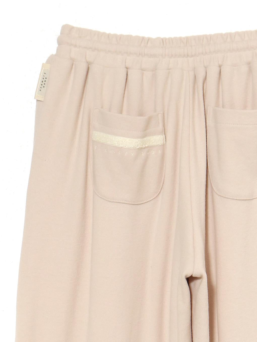 Milky pile heart long pants