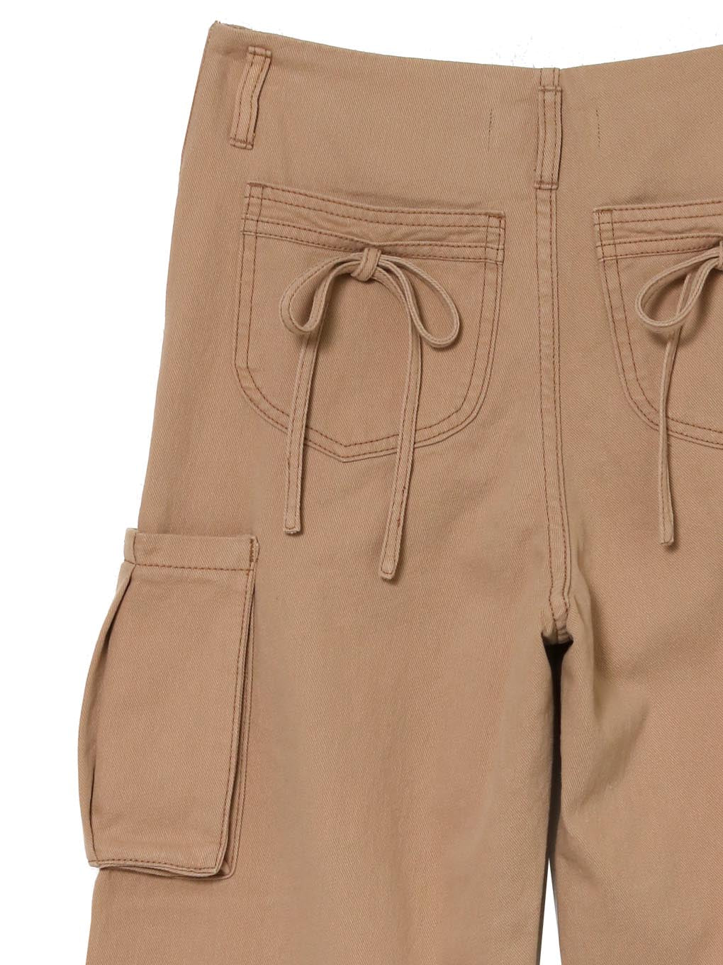 Back ribbon cargo pants
