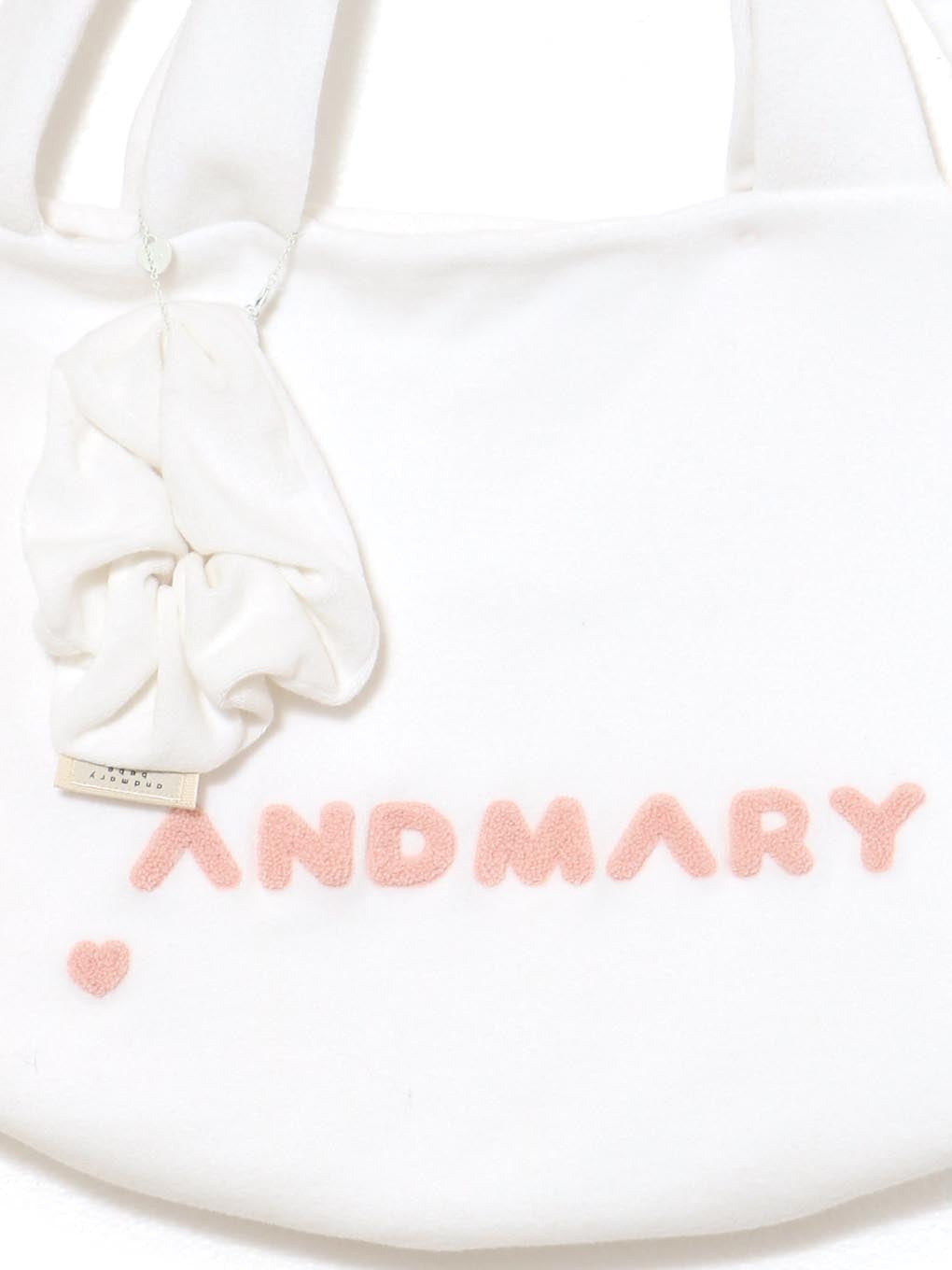 Milky pile tote bag with chouchou