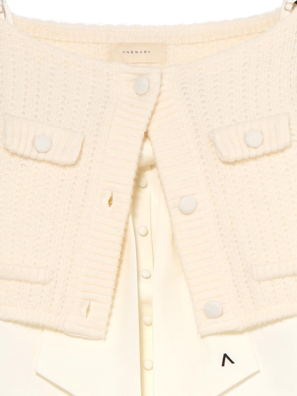 Twiggy tweed ribbon set tops