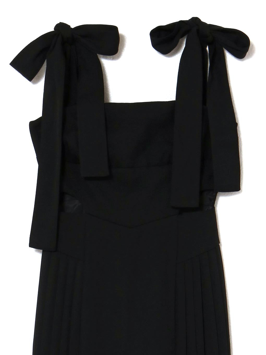 Ann ribbon pleats dress