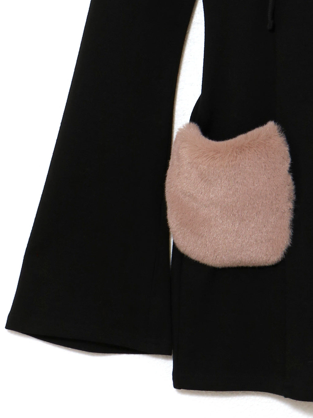 Fur pocket mini dress