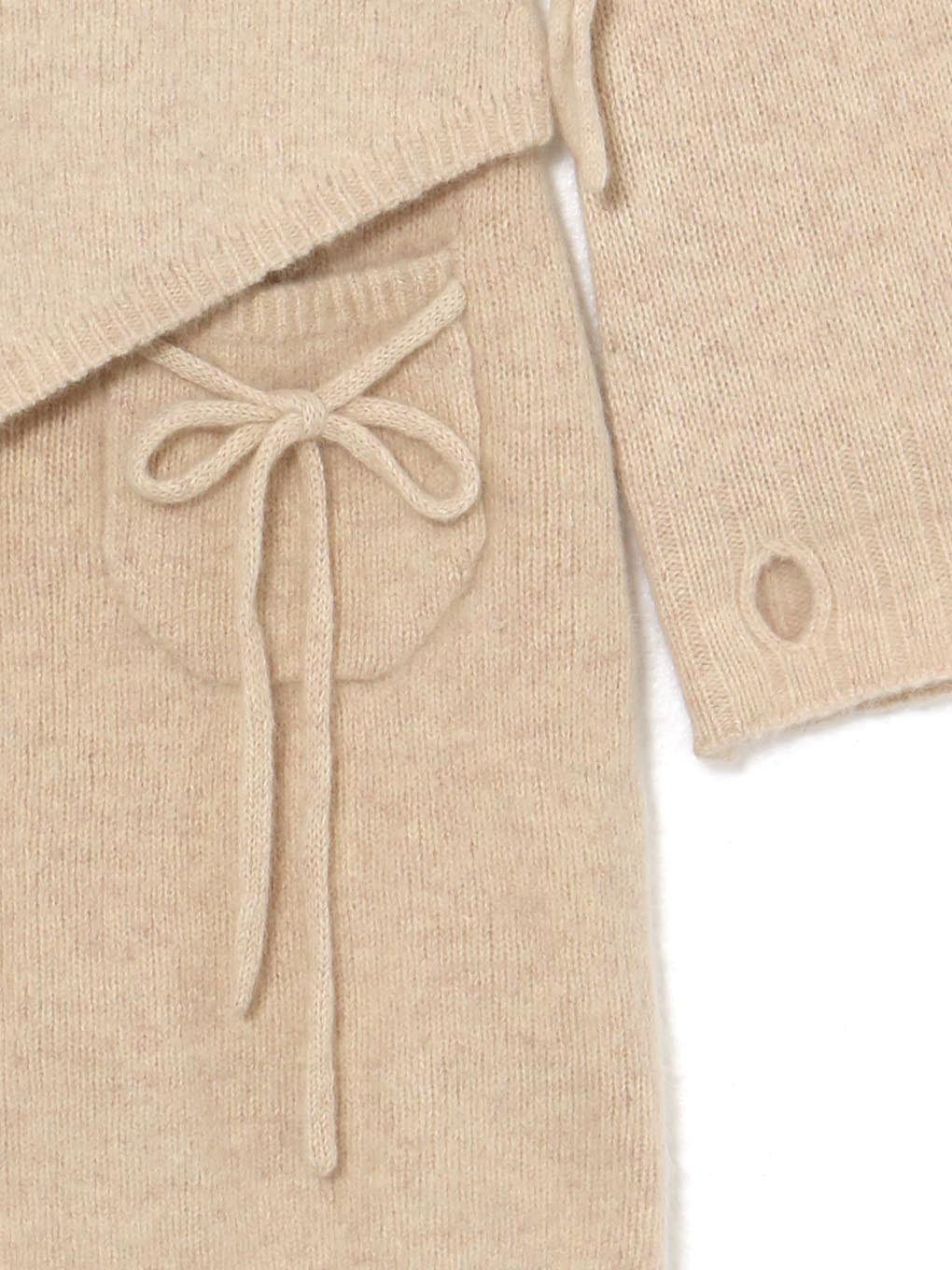 Furry racoon knit set up