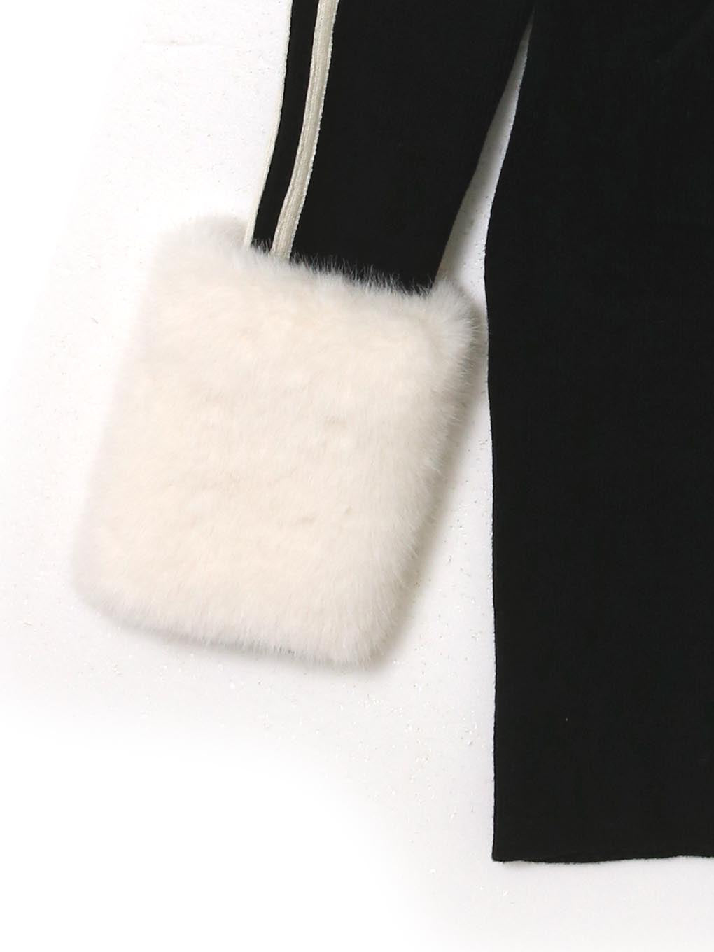 Zoe fur mini dress