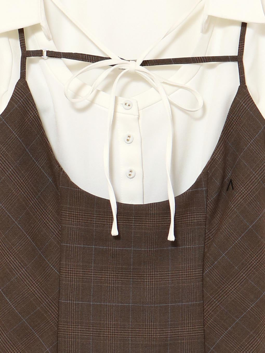 Betty layered check dress