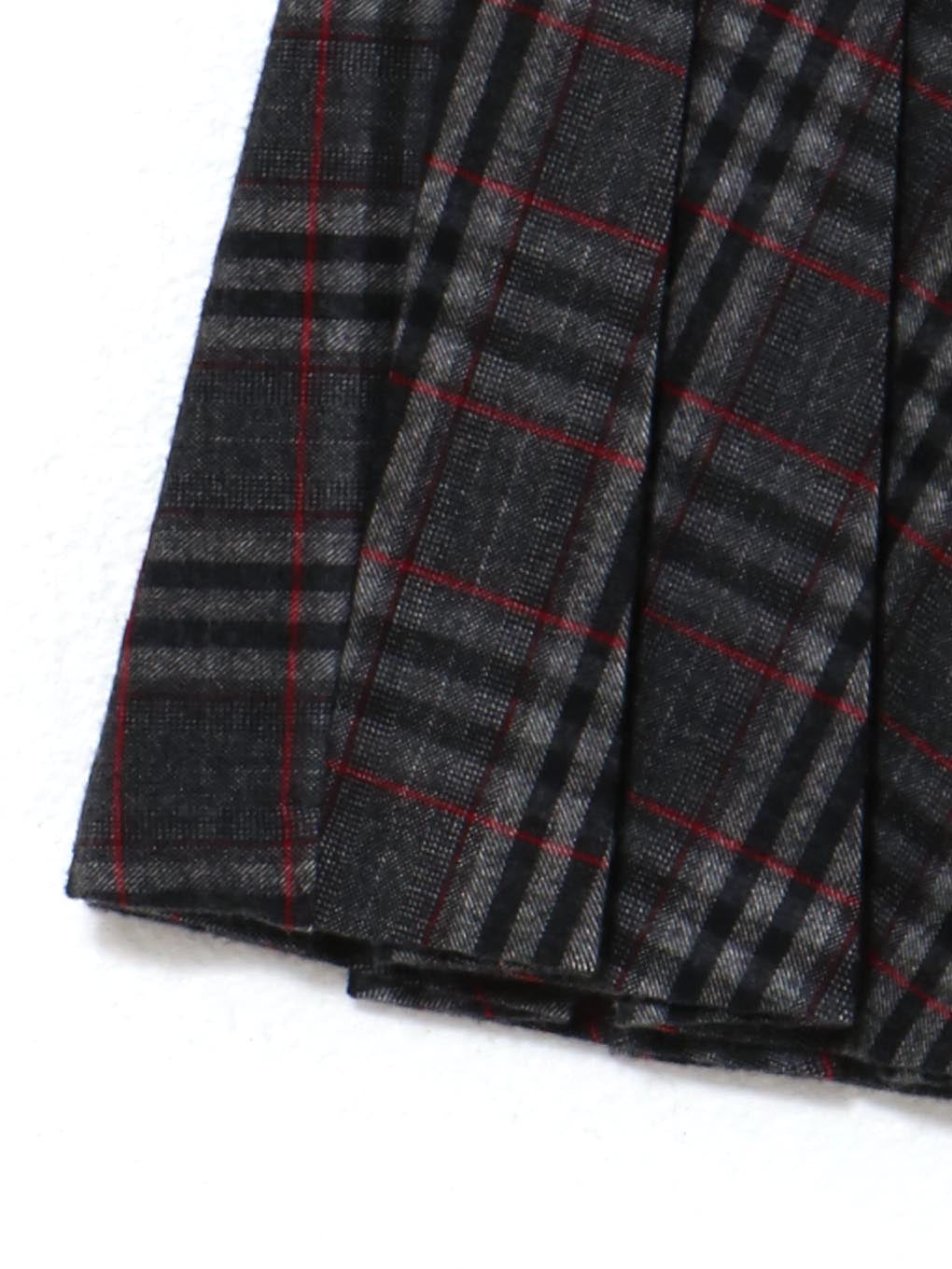 Monica check pleats mini skirt