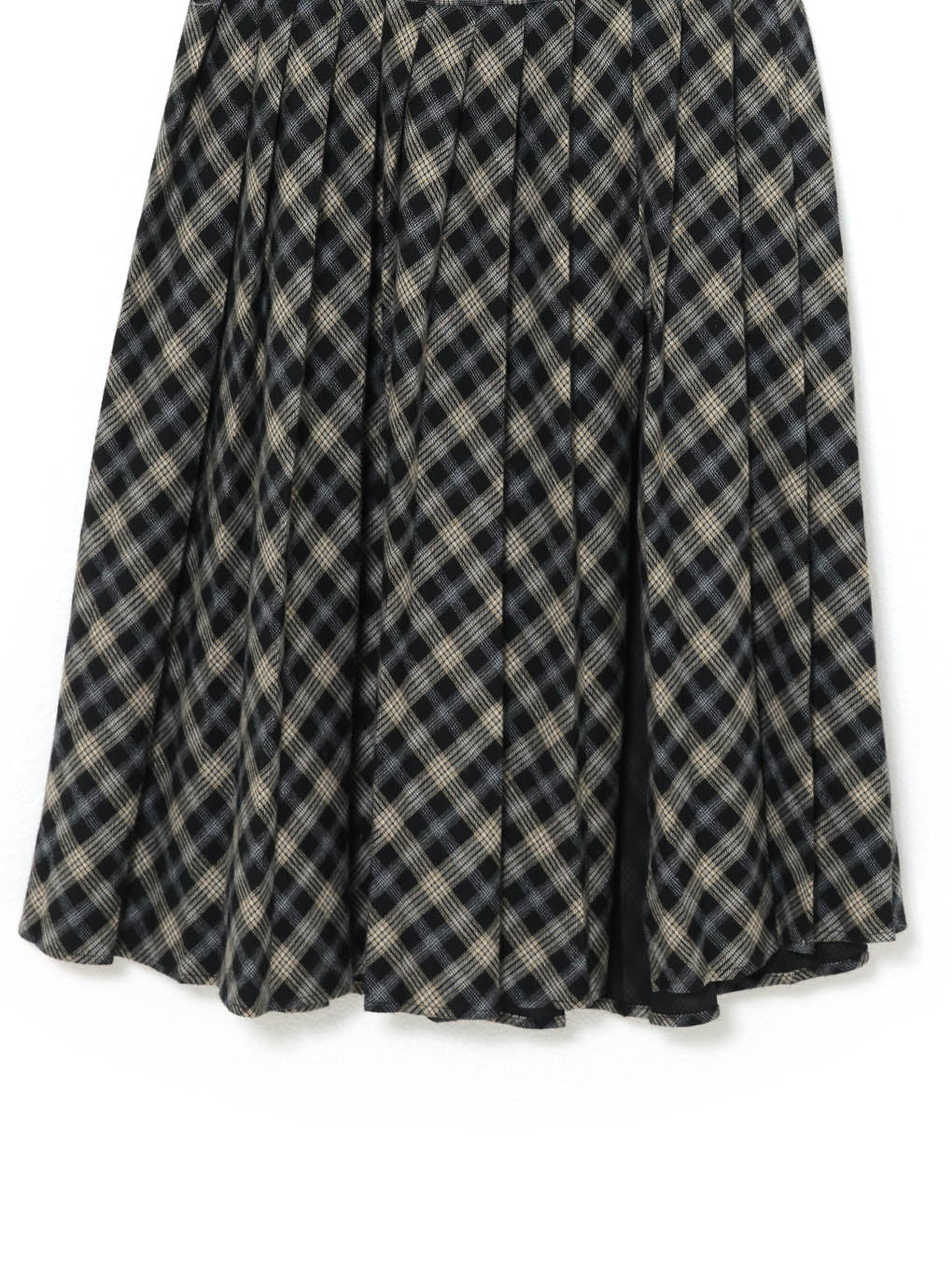 Anne check long dress