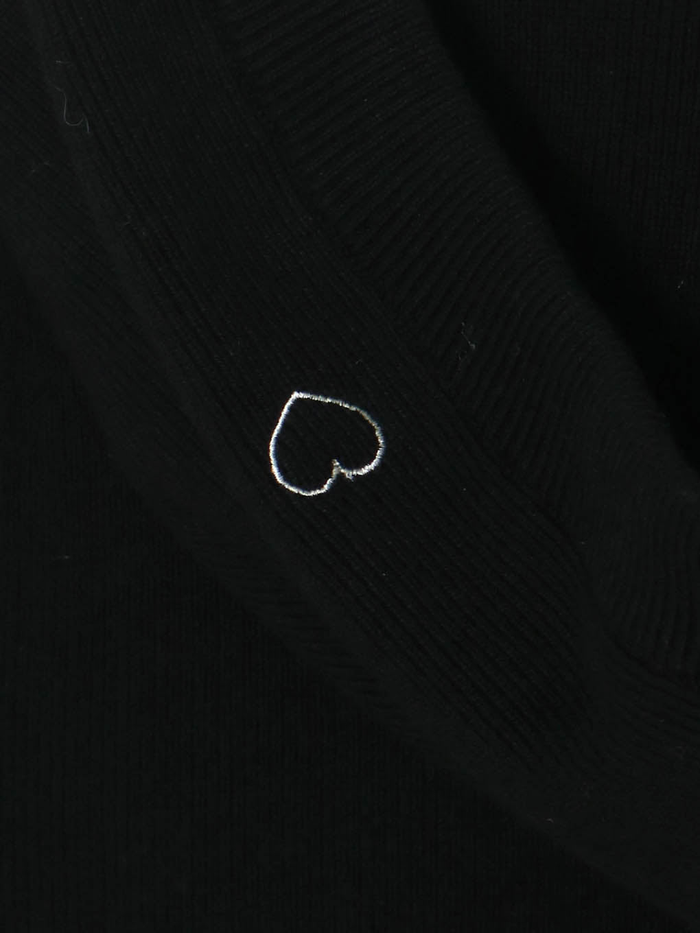 Heart point knit hoodie
