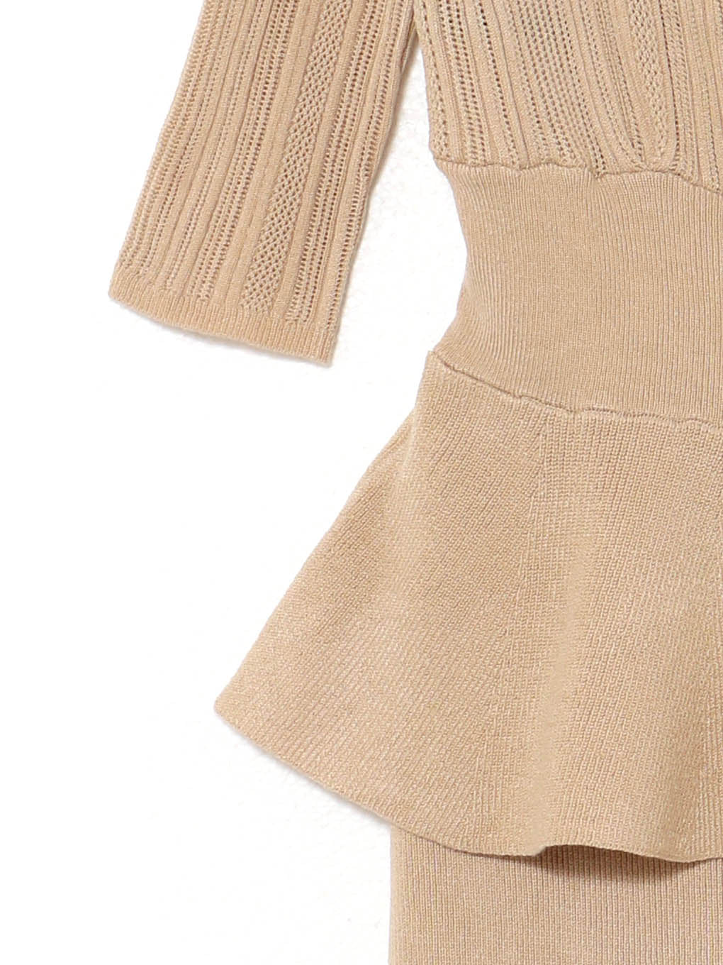 Peplum crochet knit set up