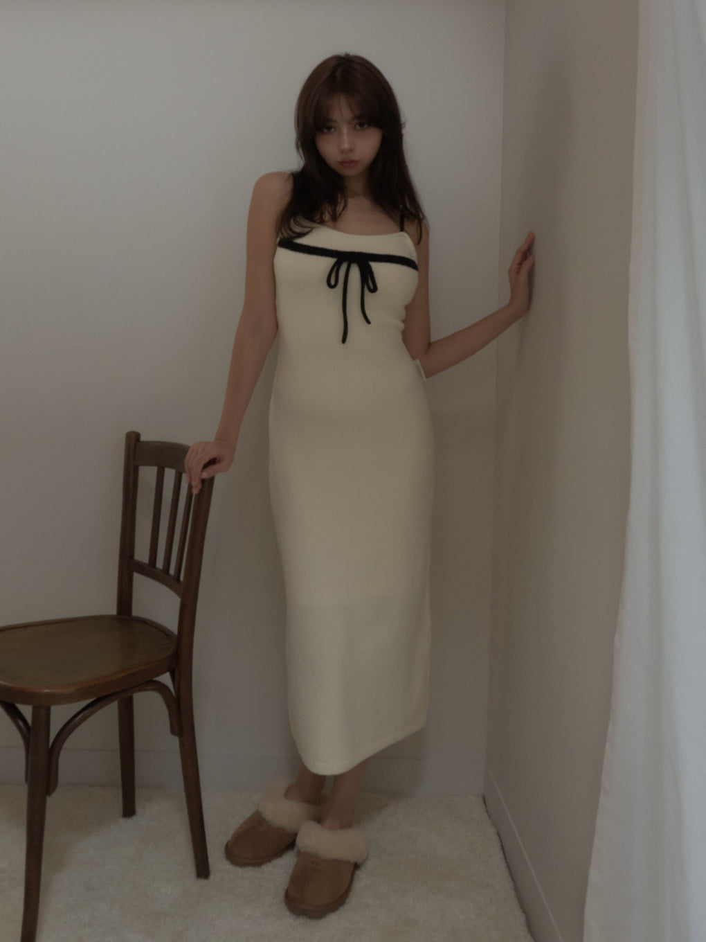 Sugar knit ribbon dress