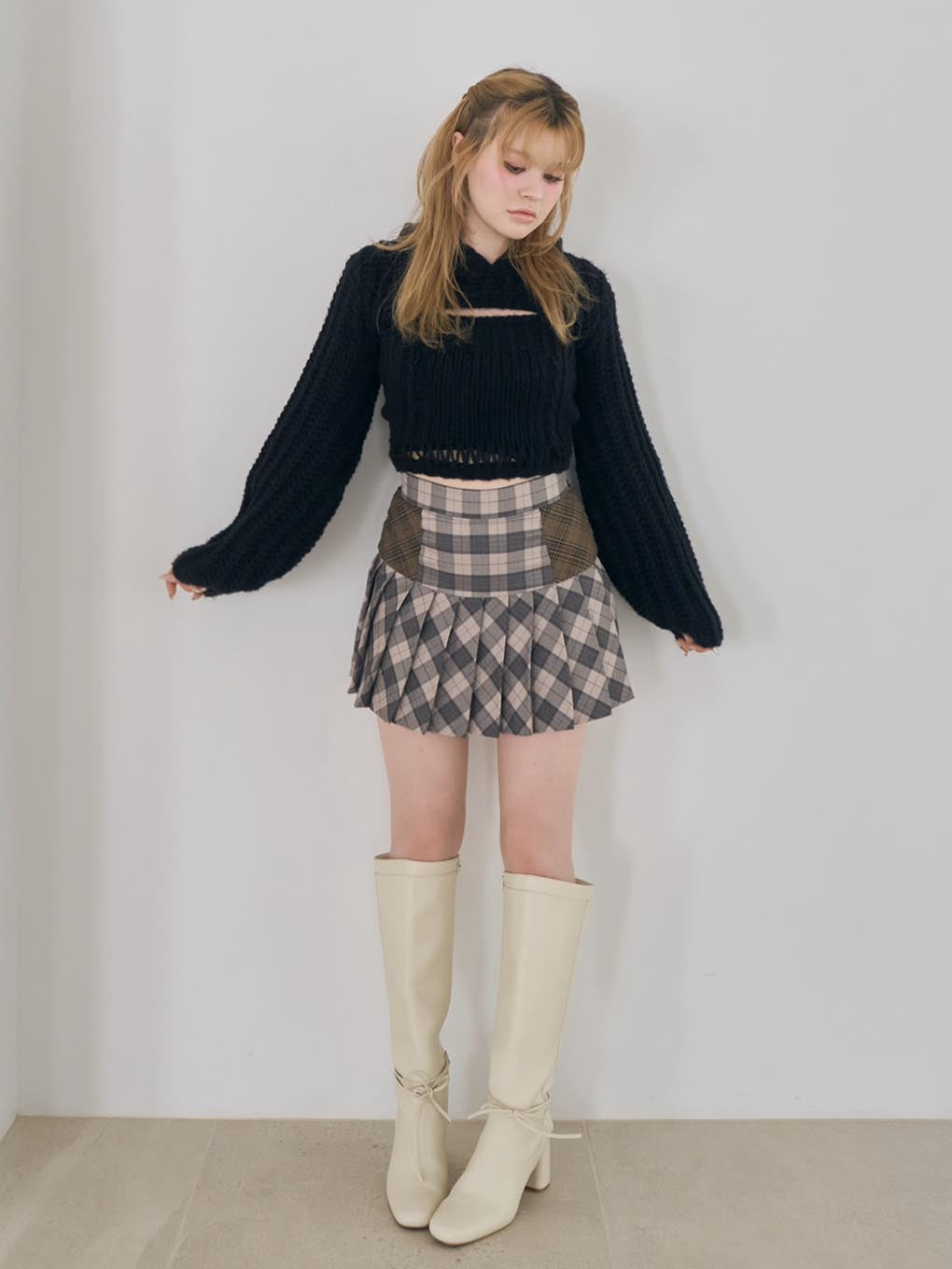 Leo hood knit set