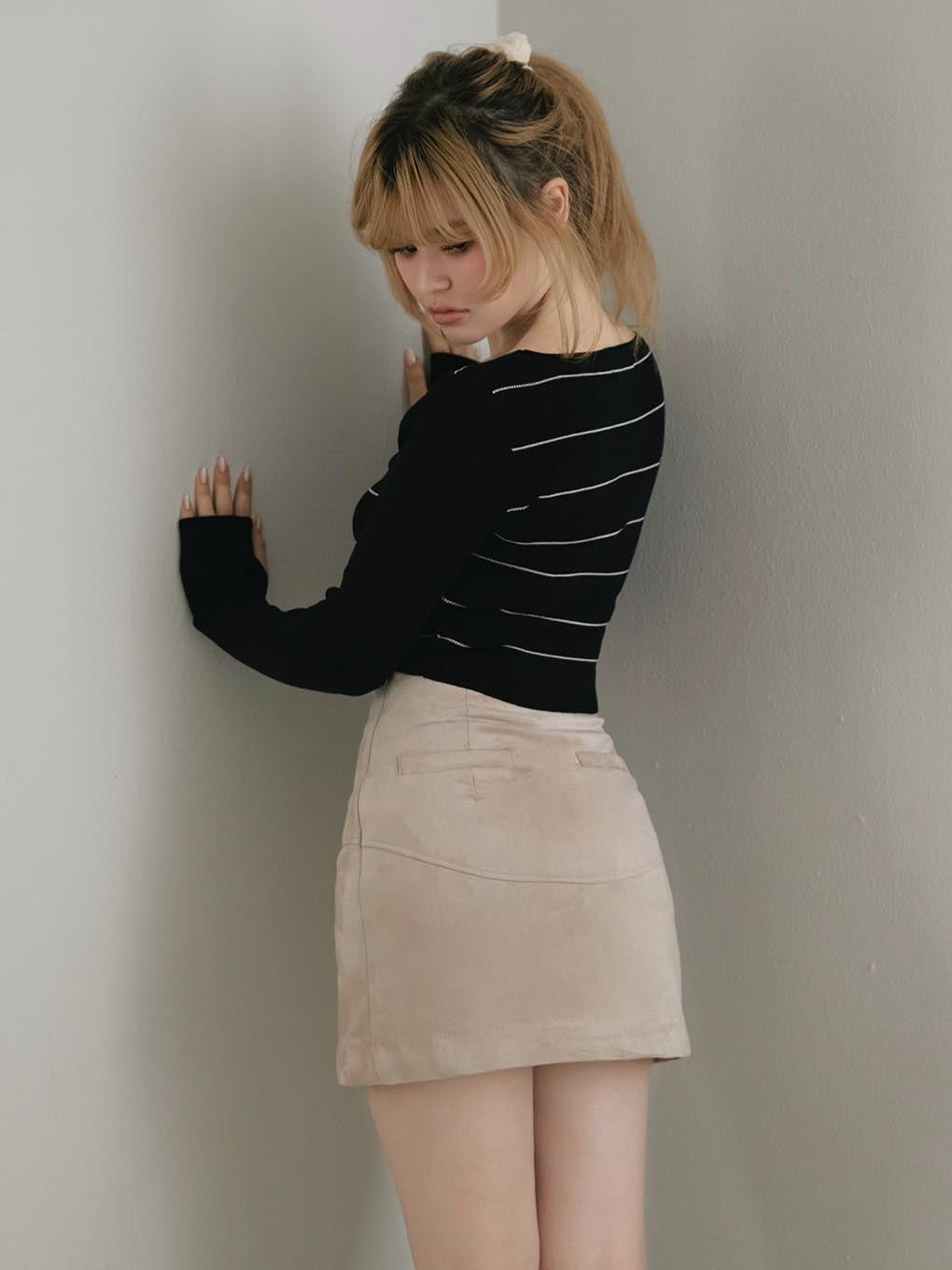 Kate slit mini skirt