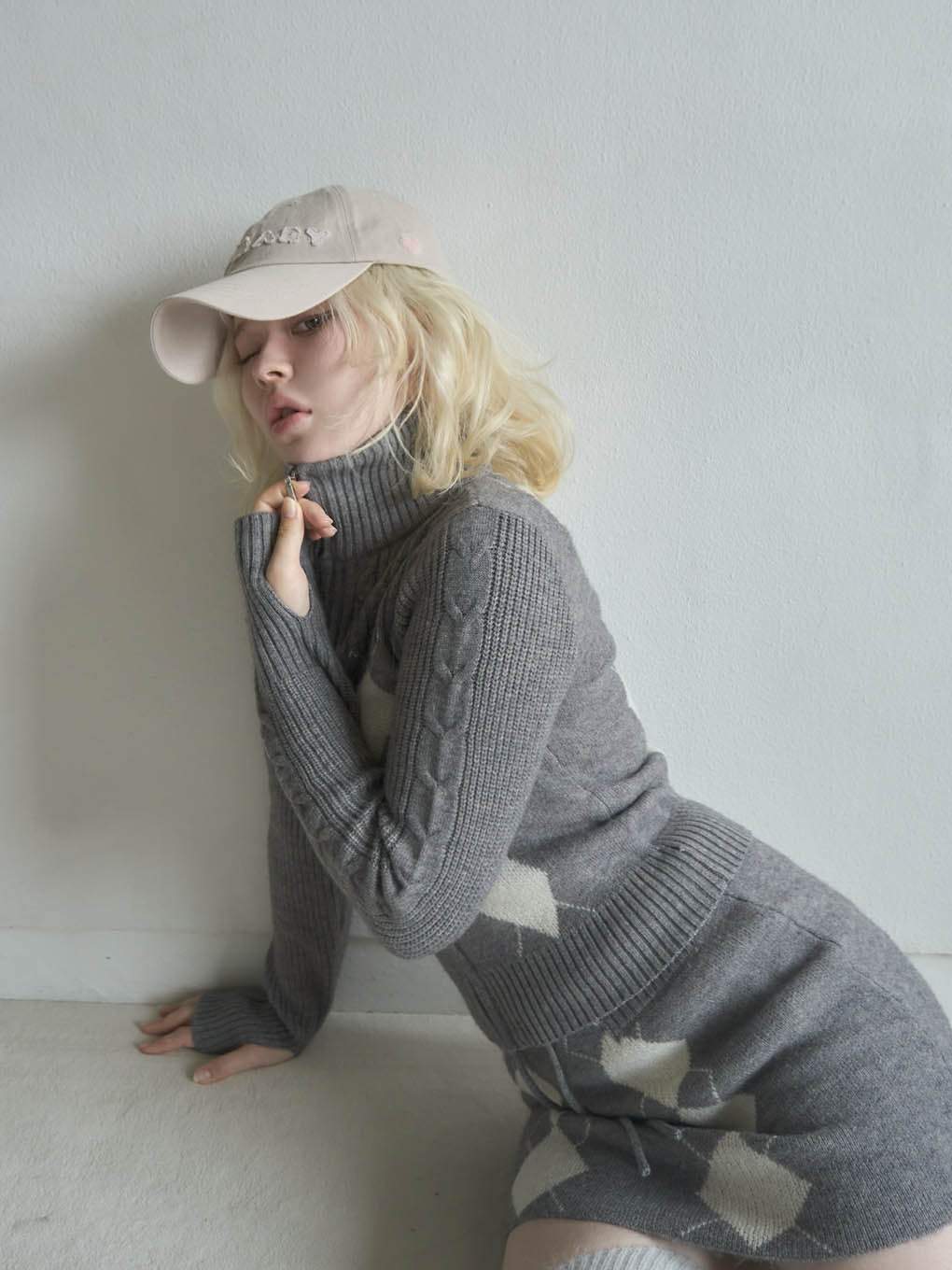 Argyle knit set up