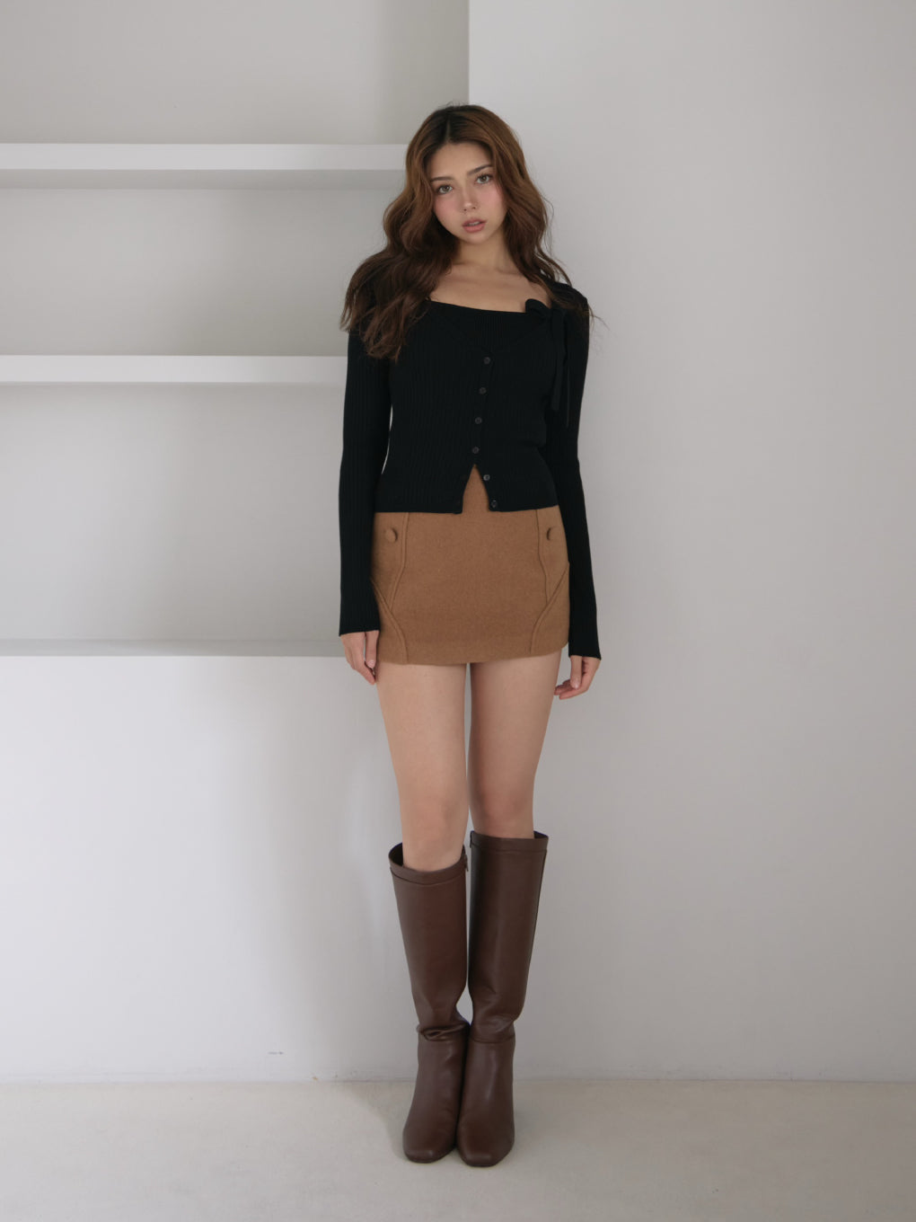 Mel button skirt