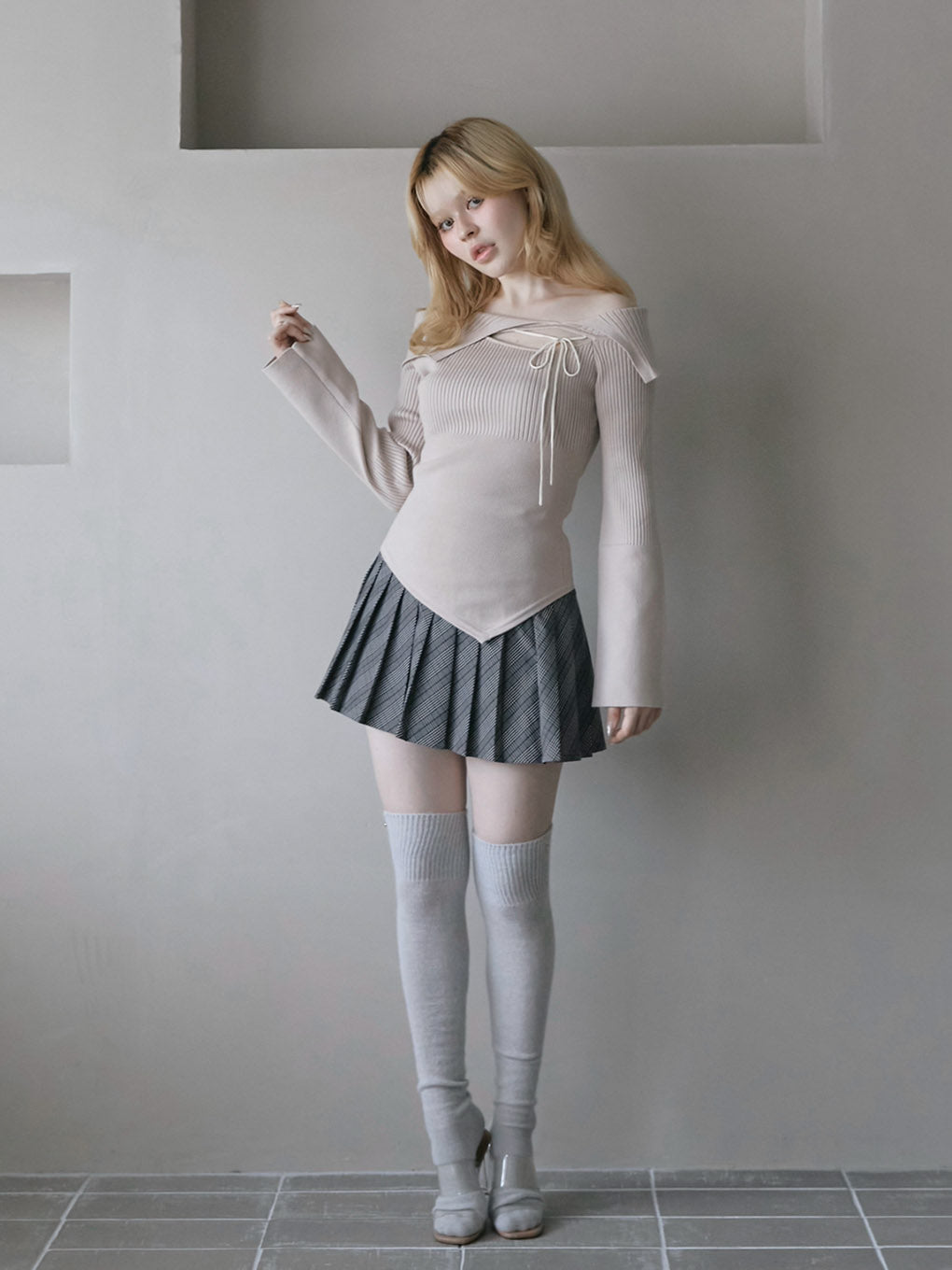 Baby knit knee high sox