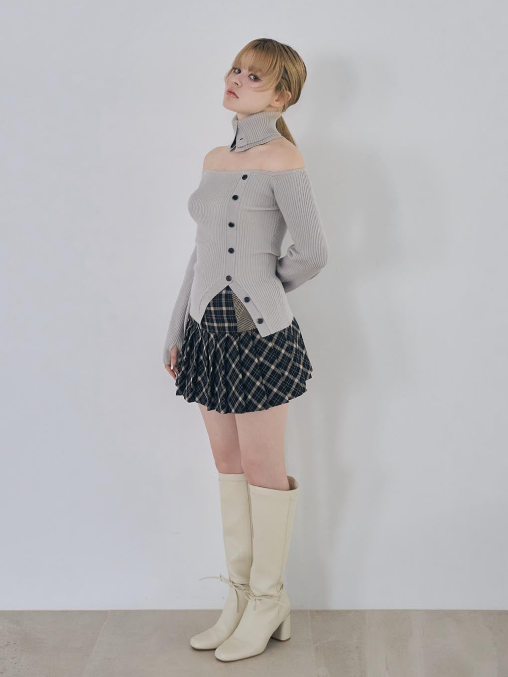 Nell knit neck warmer tops
