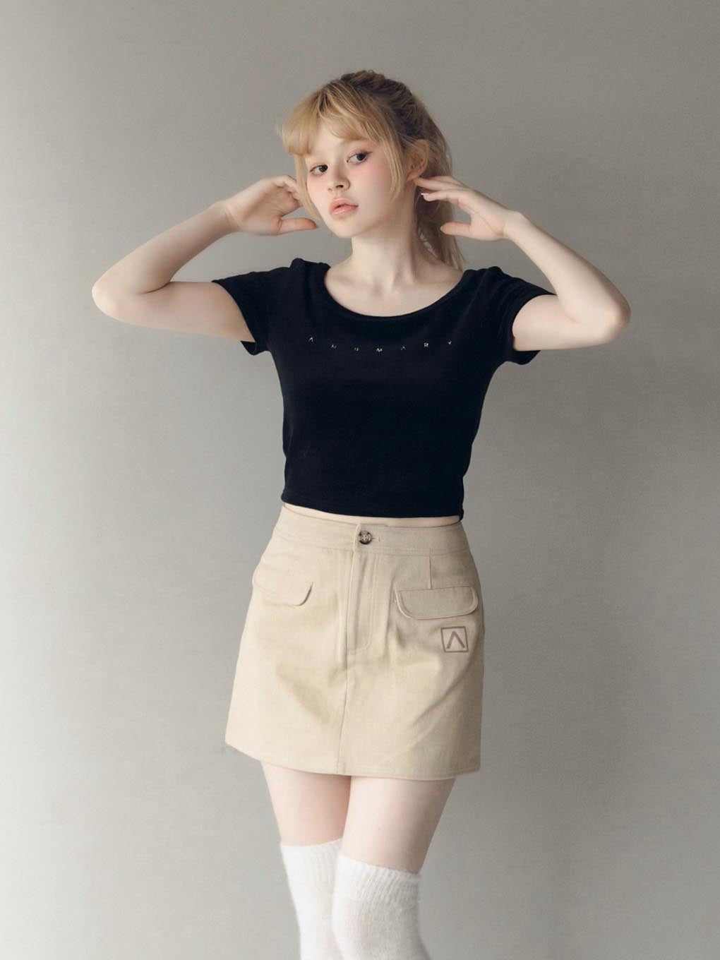 Jane logo mini skirt