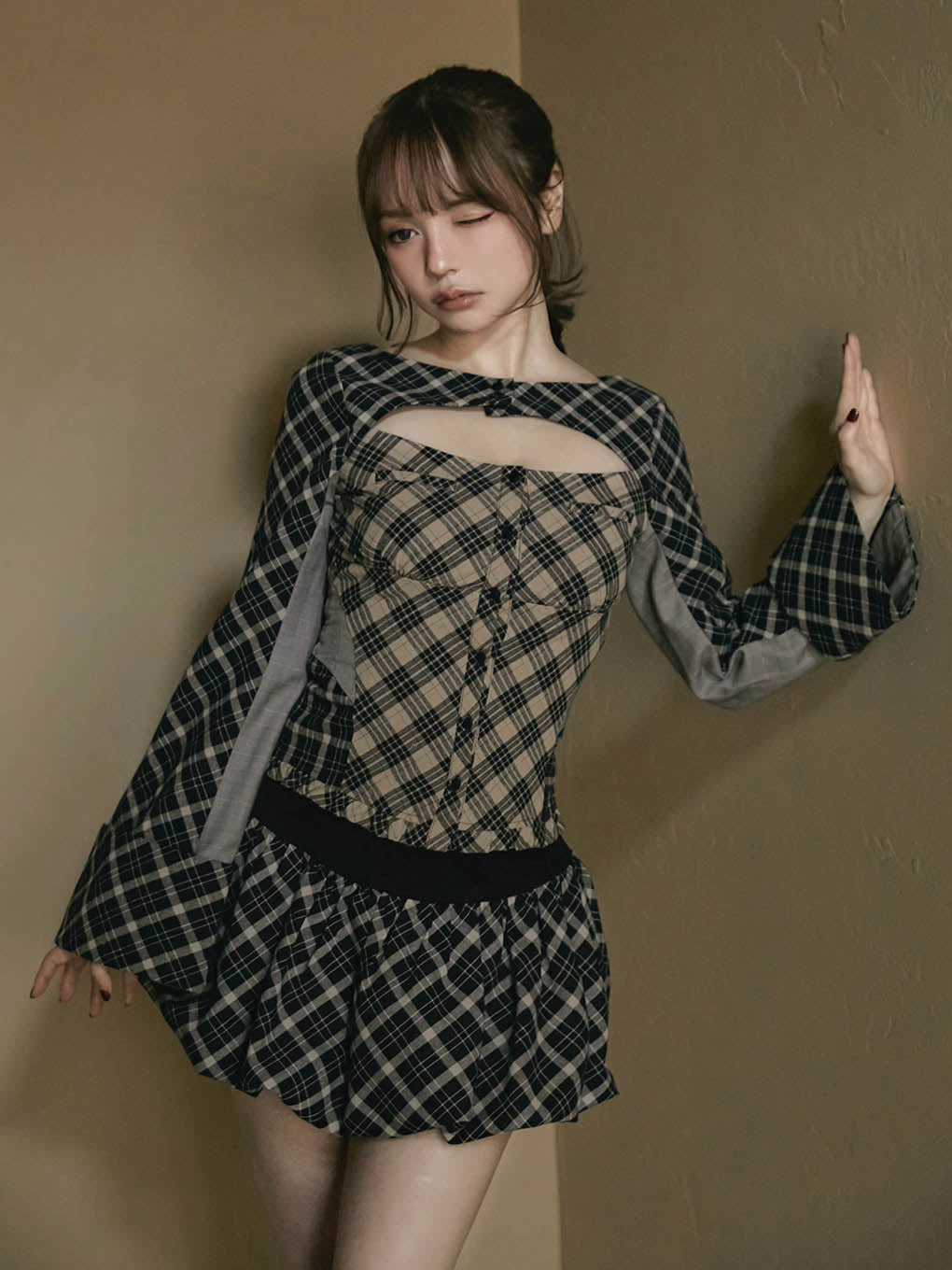 Nancy check skirt