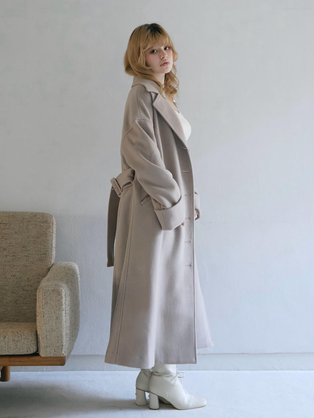 Ange slit long coat