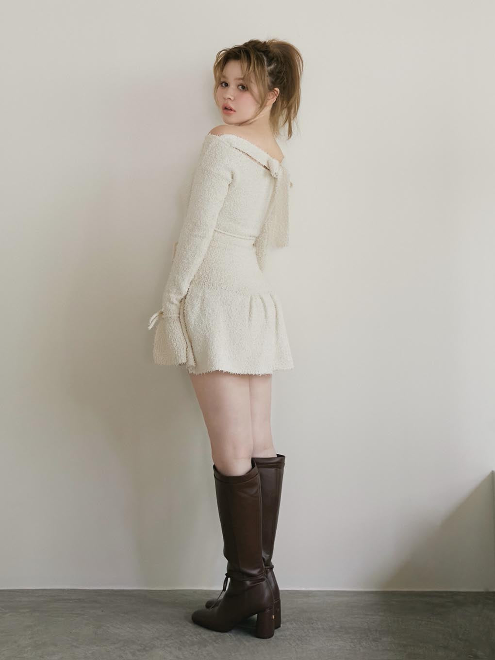 Sailor knit mini dress
