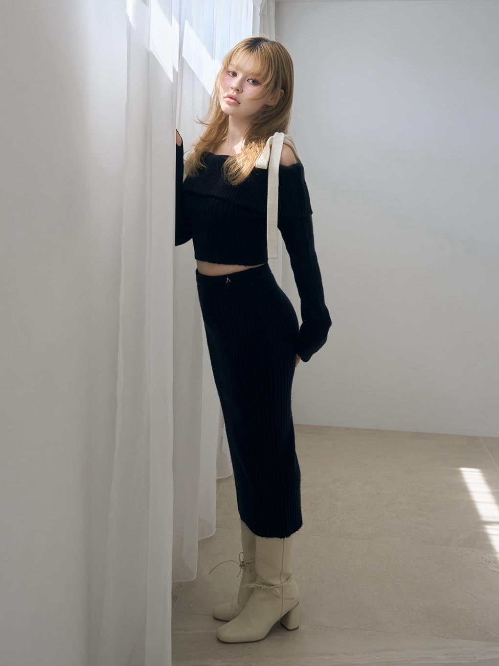 Rei ribbon offshoulder set up