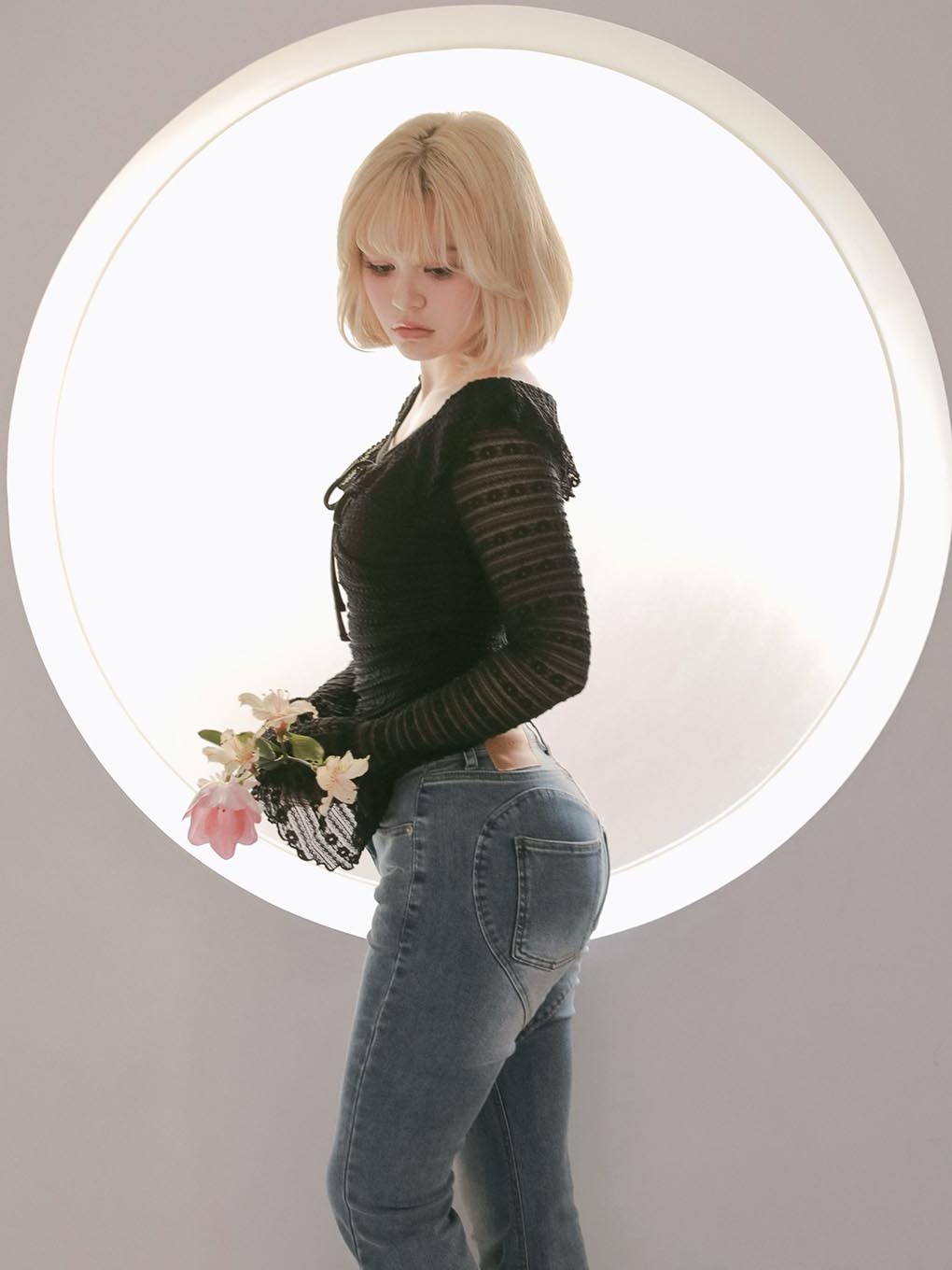 Frill lacy tops