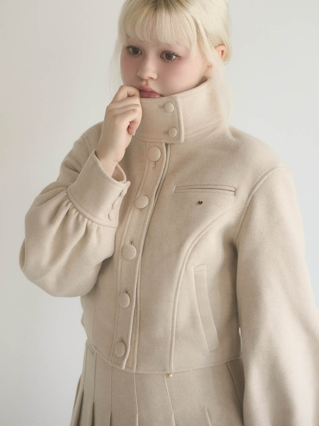 Zoey pleats mini skirt