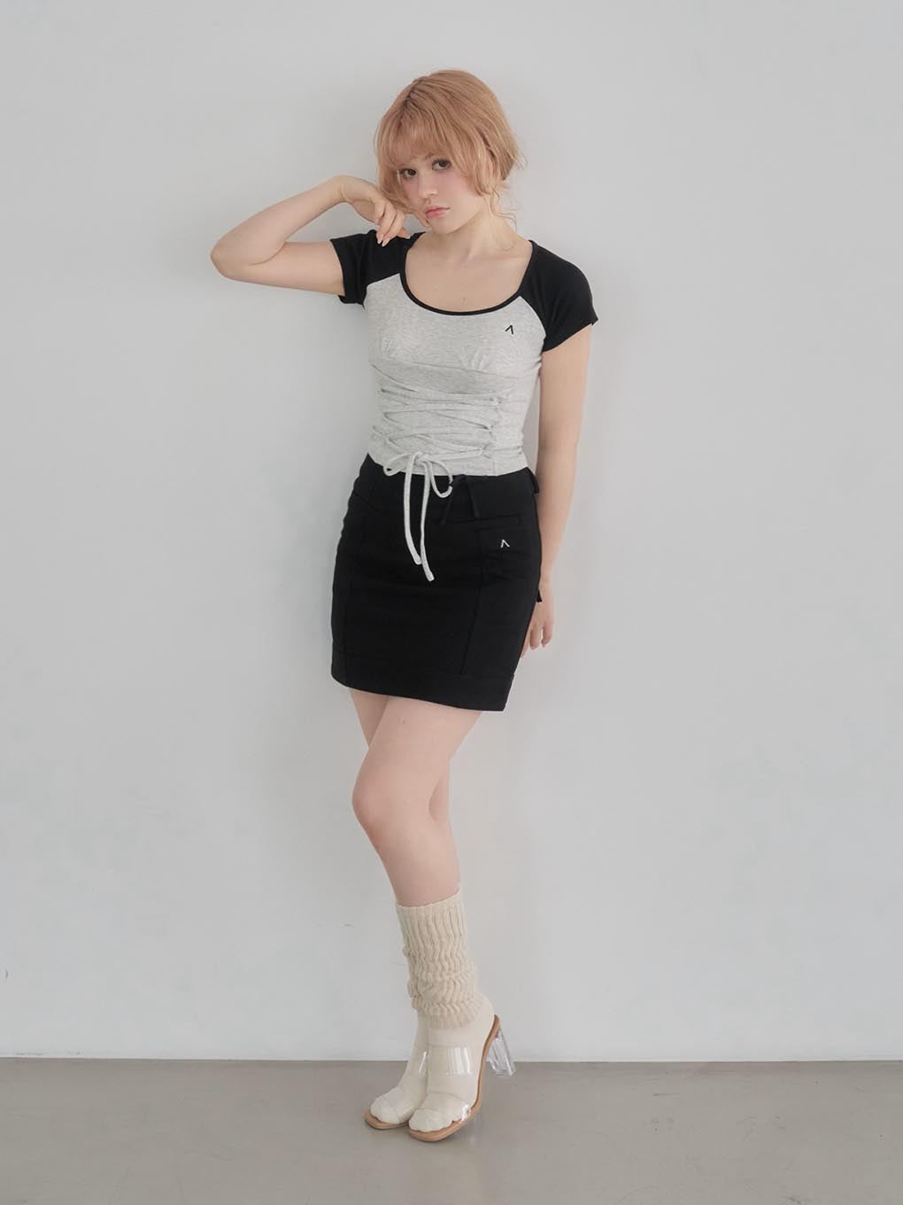 Stacy laceup tops