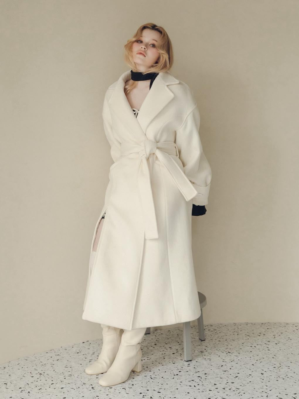 Ange slit long coat