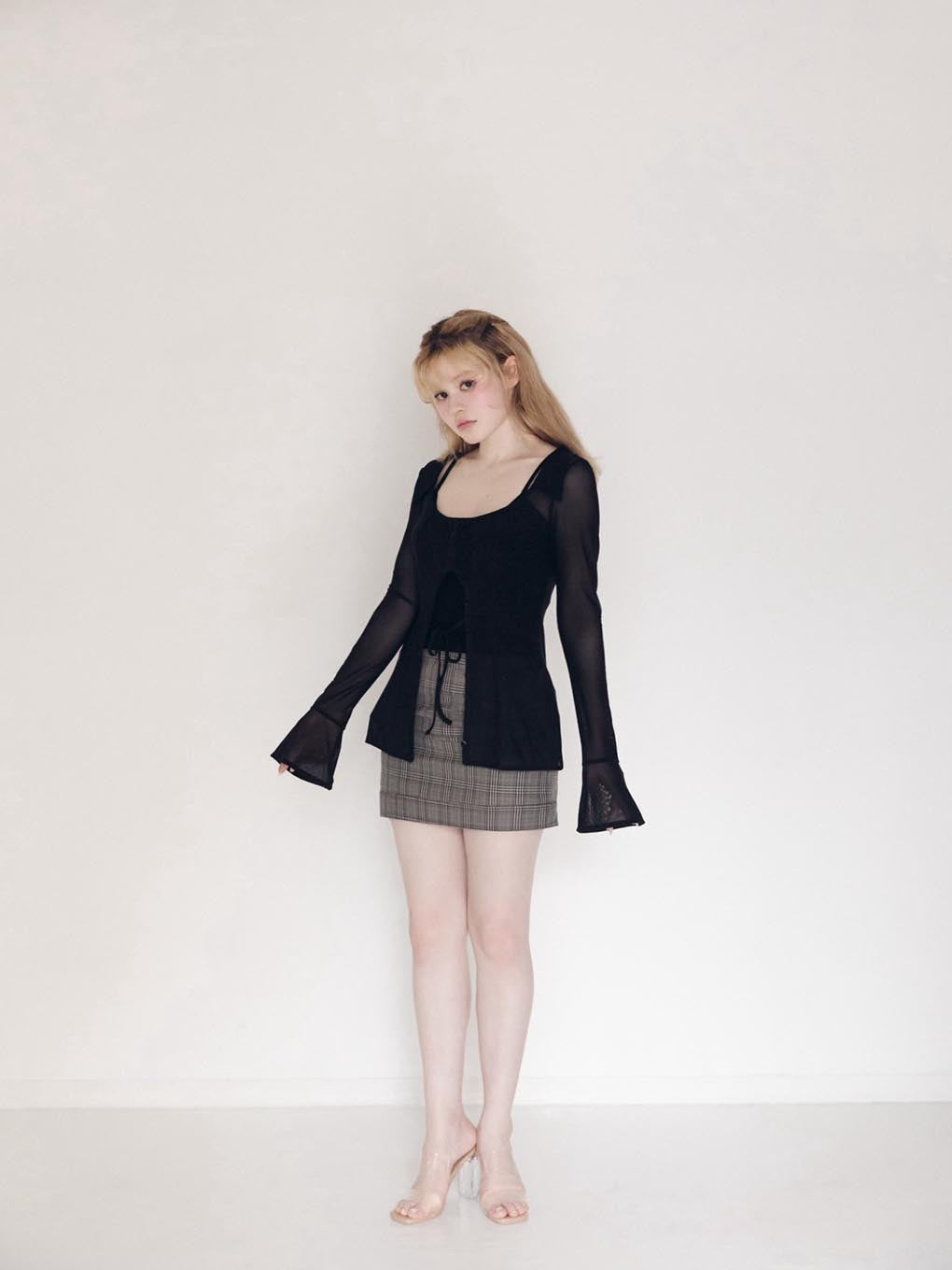 Jean tulle cardigan