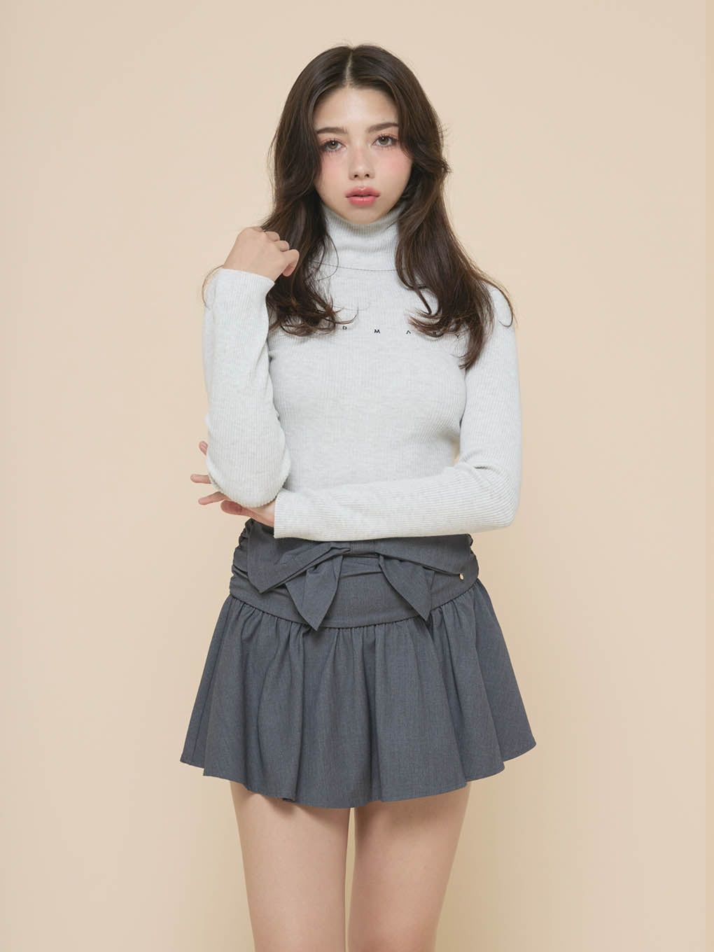 Liz ribbon mini skirt