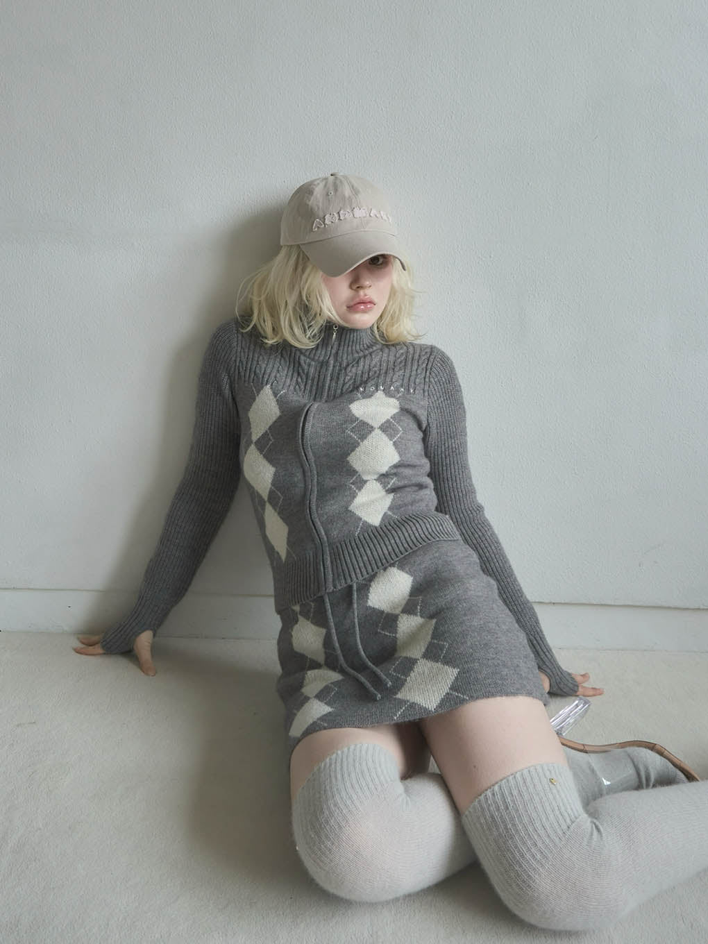 Argyle knit set up