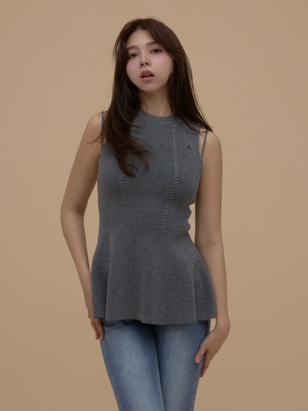Adel peplum knit tops