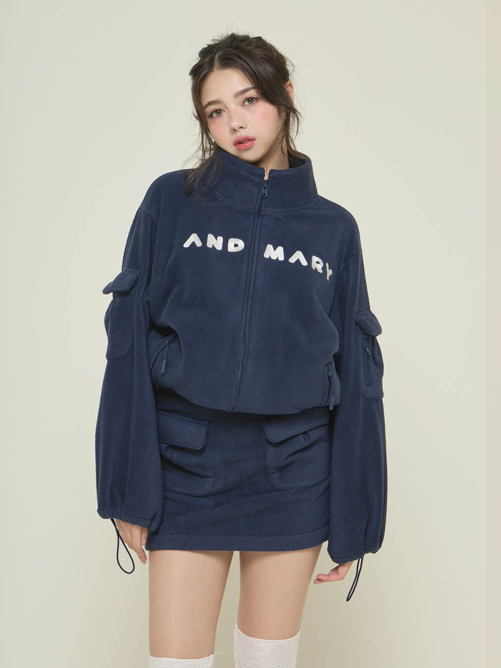 Mary logo fleece jacket