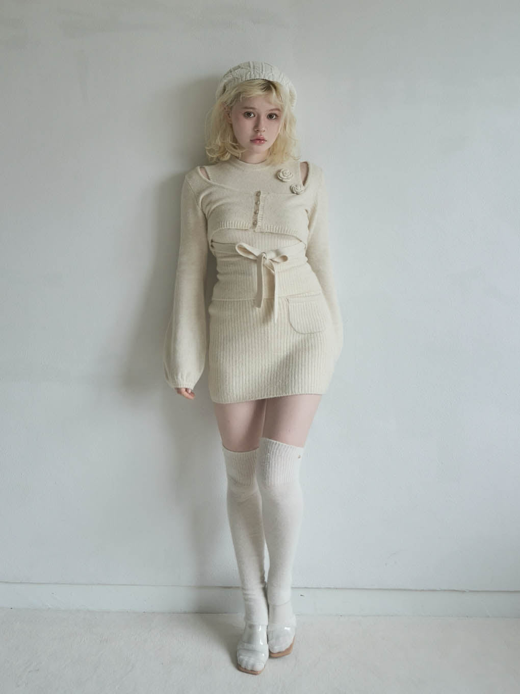 Flower knit set up
