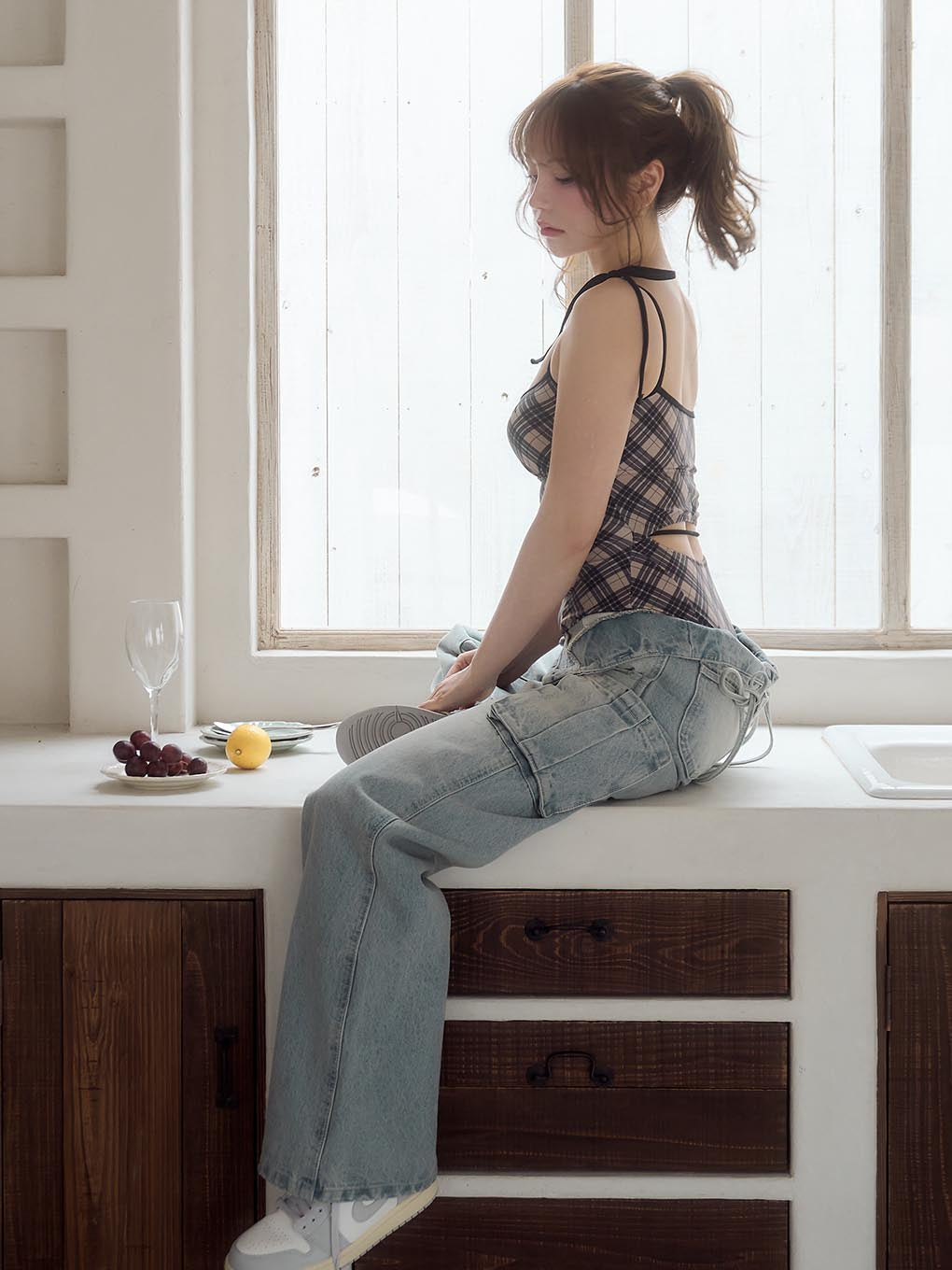 Nadia check swimsuit