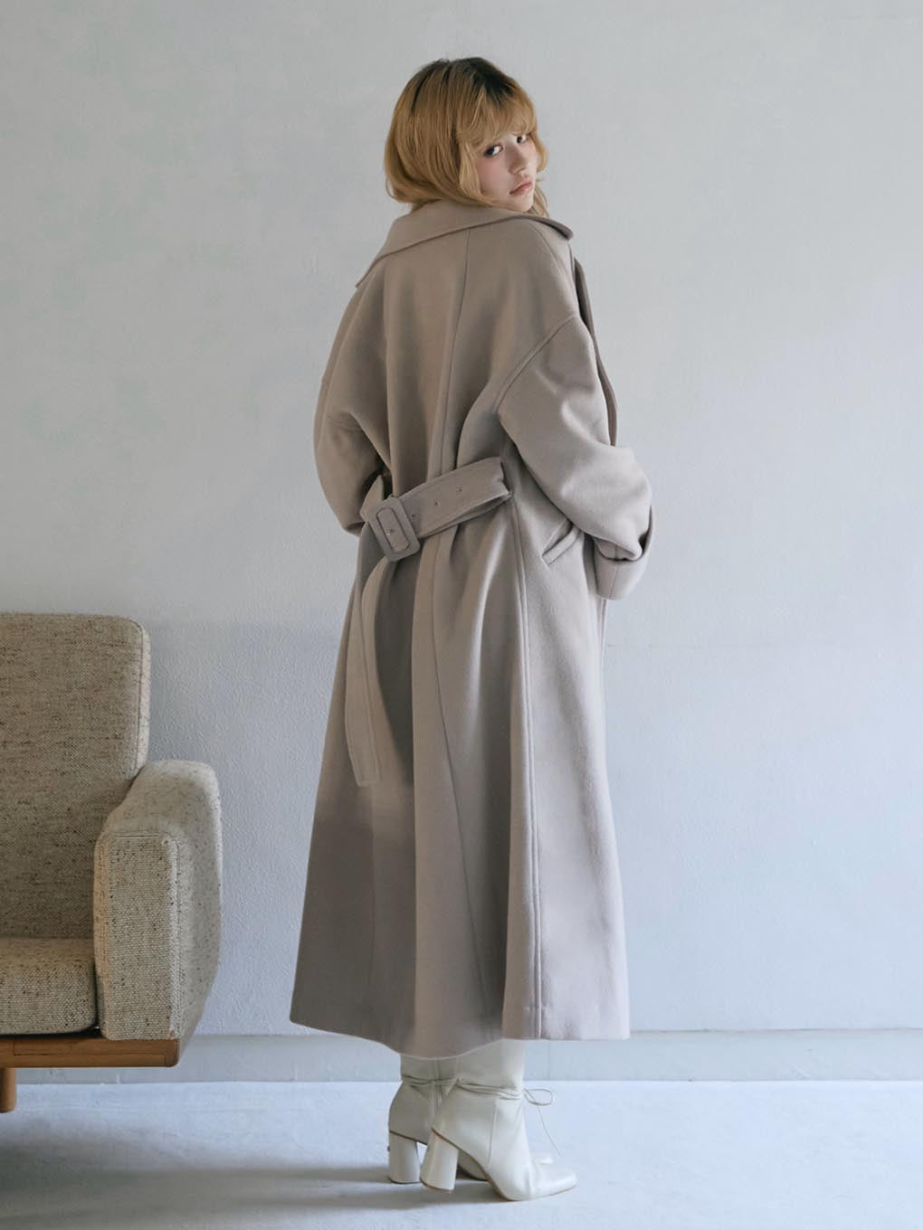 Ange slit long coat
