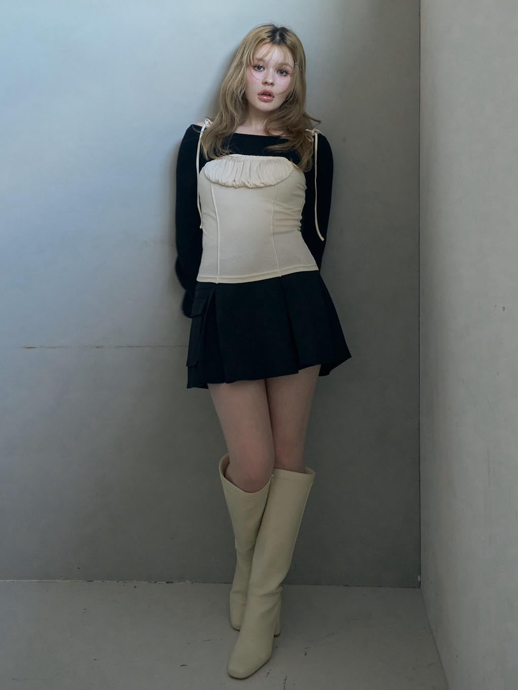 Nina flare mini skirt