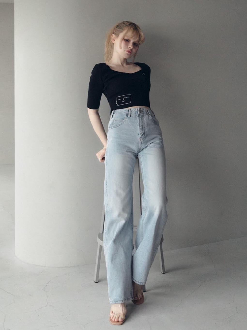 Heart hip wide denim