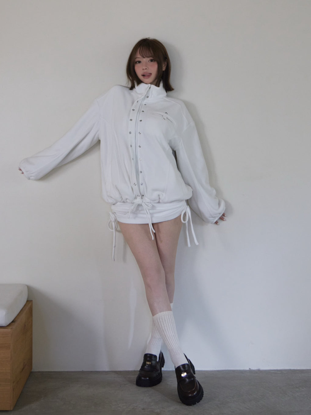 Harper loose stand jacket