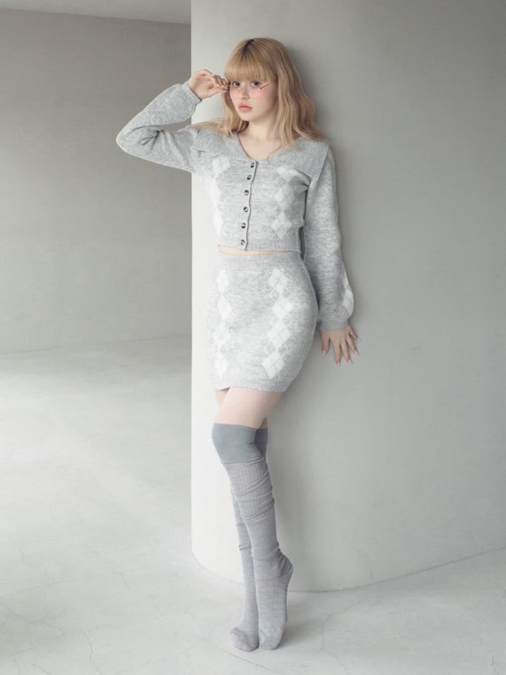 Dona argyle knit set up