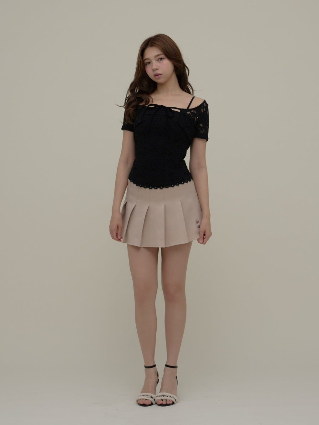 Sorin pleats mini skirt