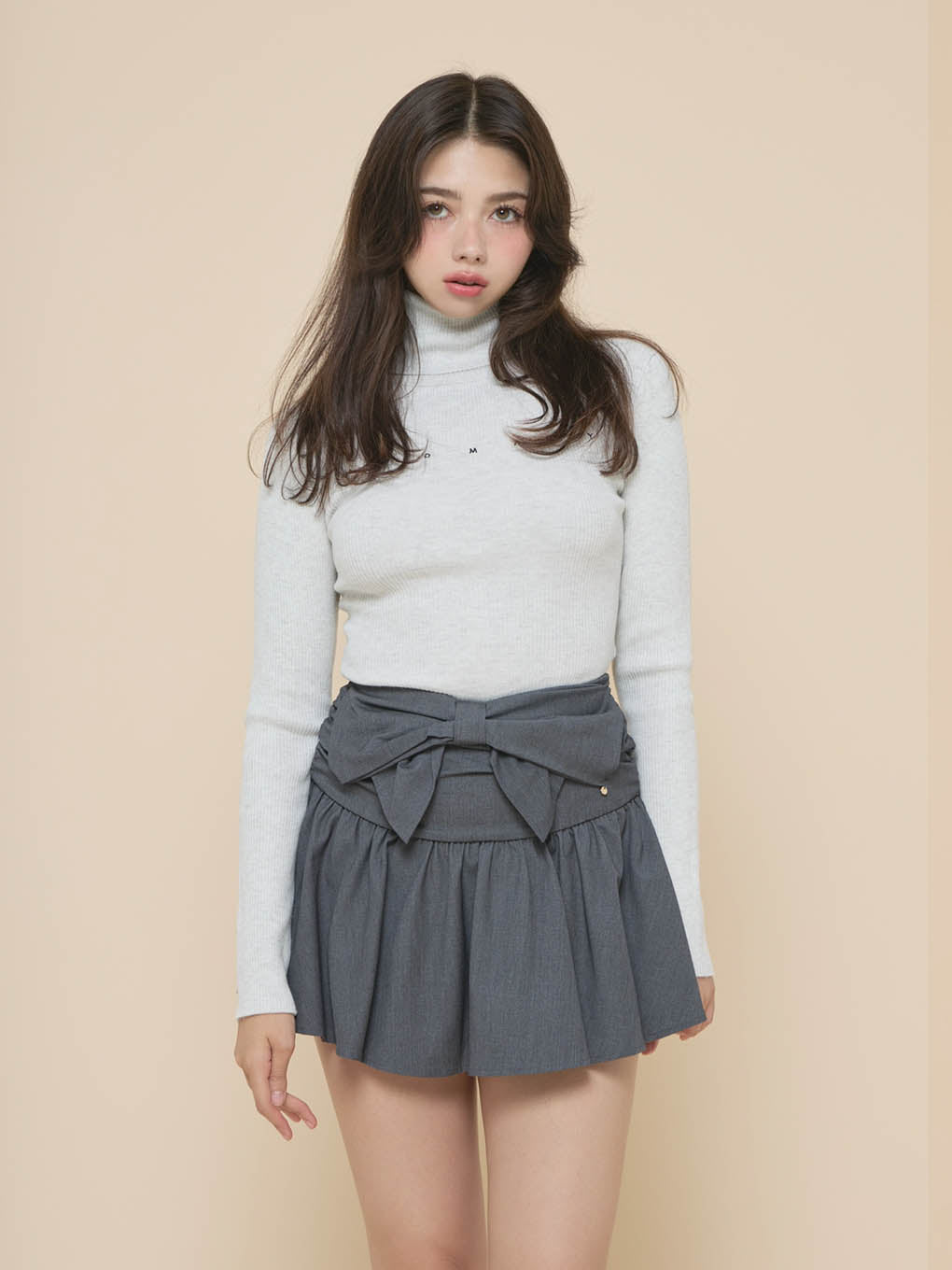 Liz ribbon mini skirt