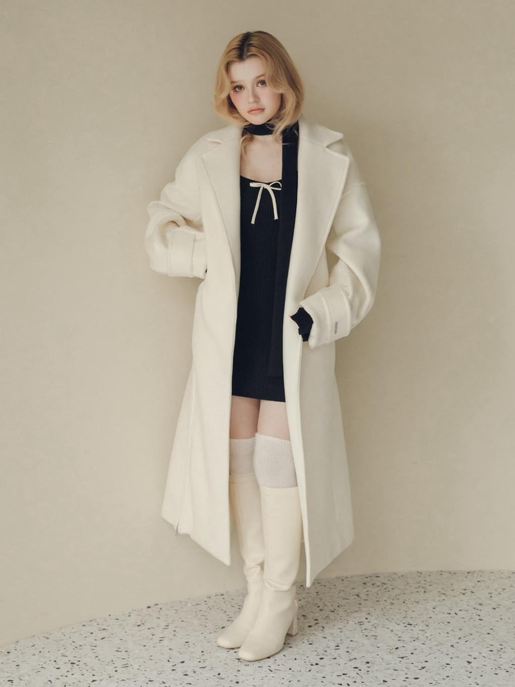 Ange slit long coat