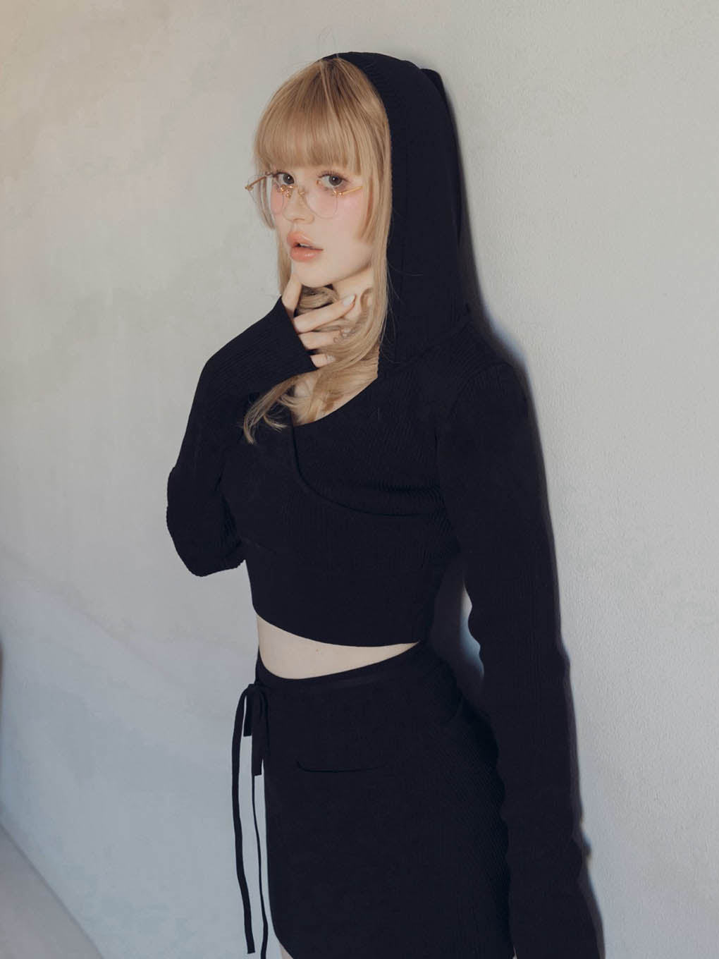 Lilly silk knit skirt