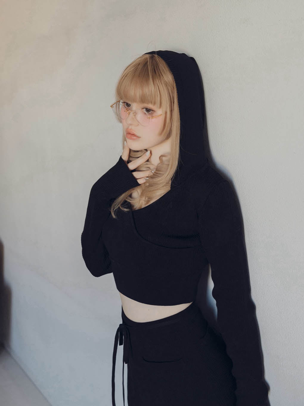 Lilly silk knit skirt