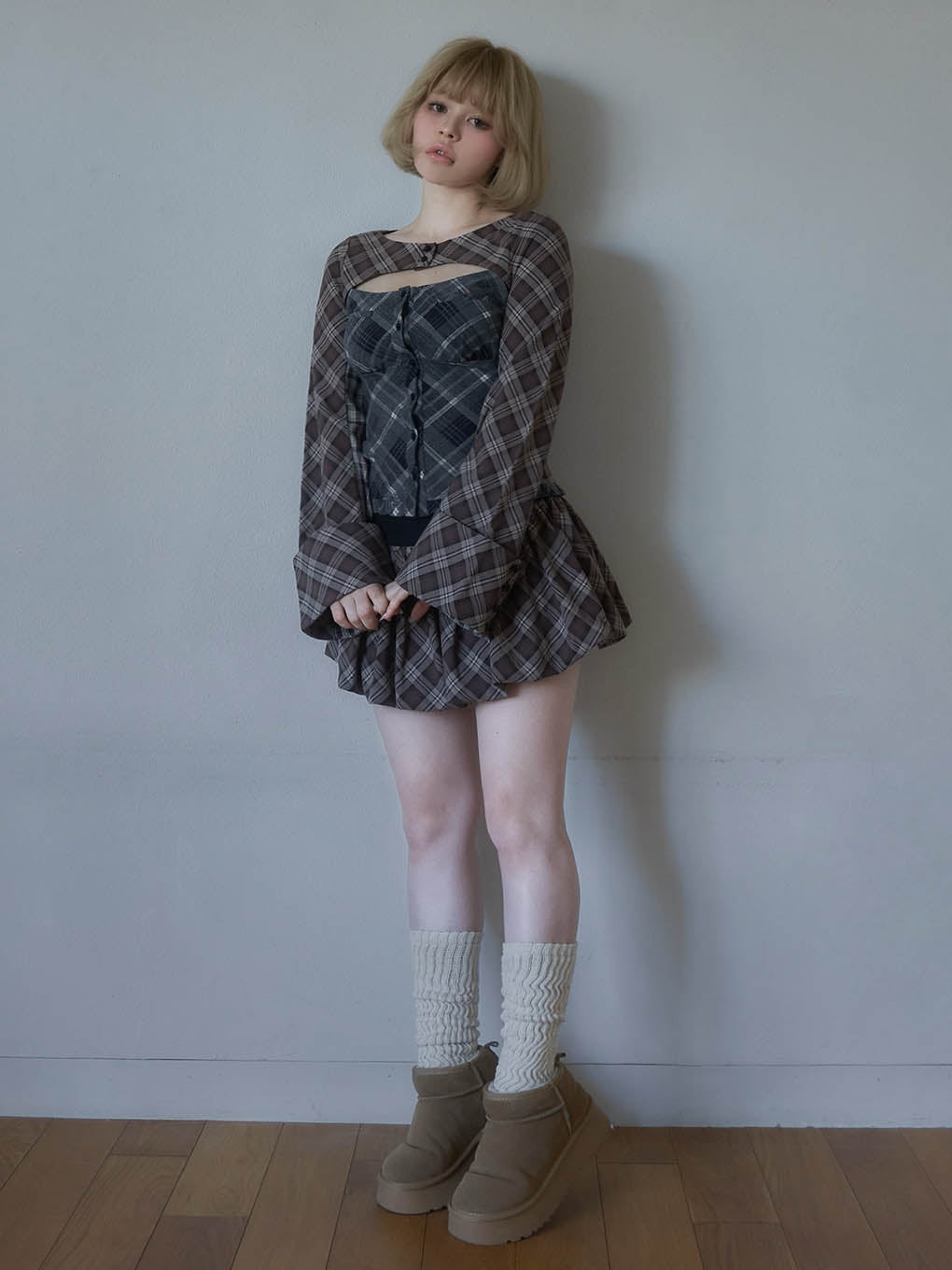 Nancy check skirt
