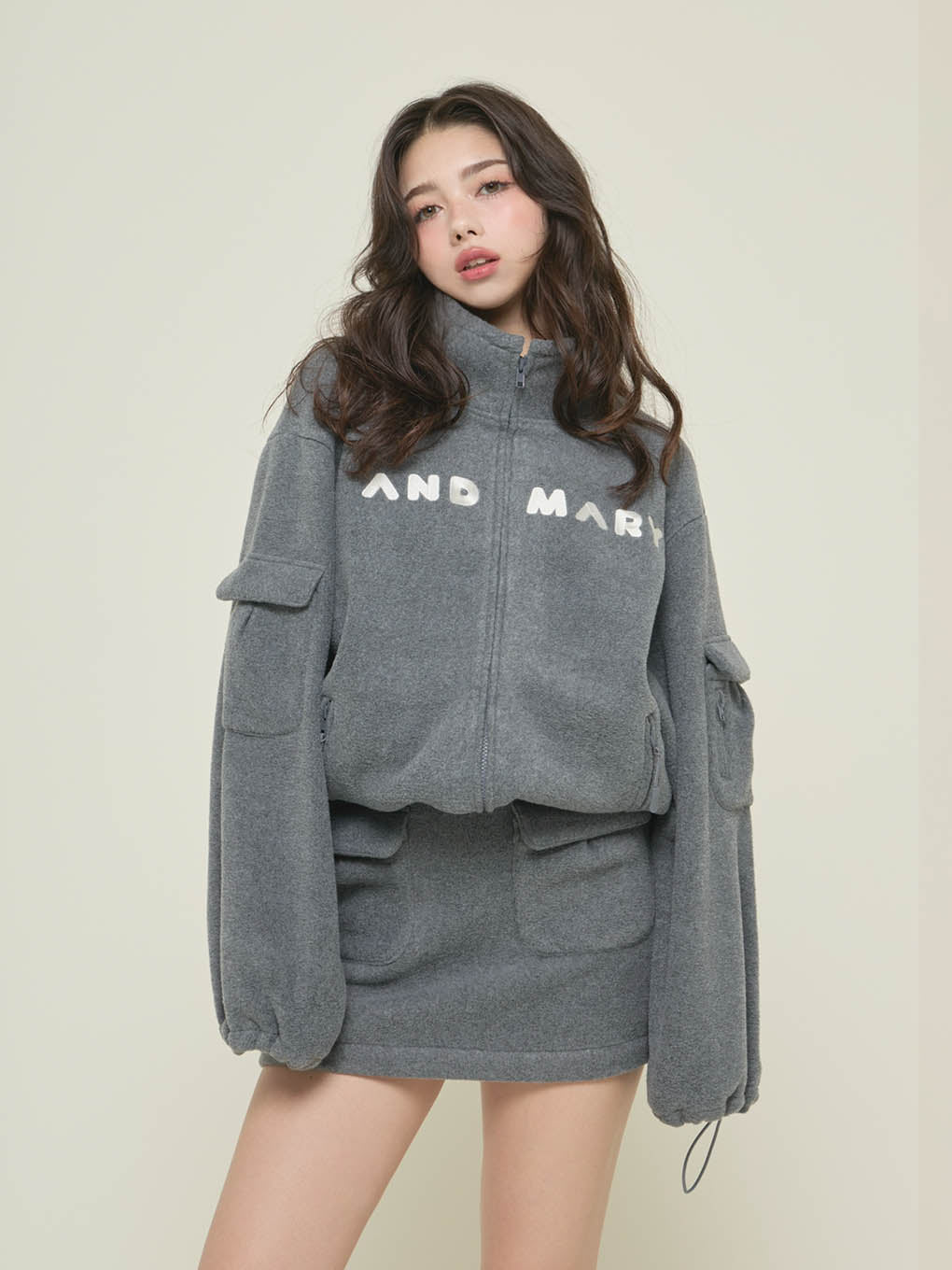Mary logo fleece jacket